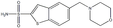 5-(モルホリノメチル)ベンゾ[b]チオフェン-2-スルホンアミド 化学構造式