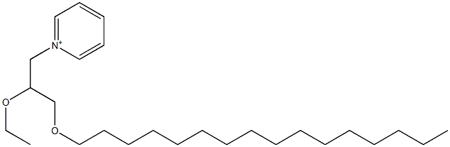 1-(2-エトキシ-3-ヘキサデシルオキシプロピル)ピリジニウム 化学構造式