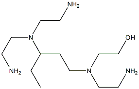 2-[N-(2-アミノエチル)-N-[3-[ビス(2-アミノエチル)アミノ]ペンチル]アミノ]エタノール 化学構造式
