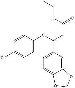  3-(1,3-Benzodioxol-5-yl)-3-(4-chlorophenylthio)propionic acid ethyl ester