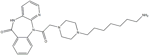 5,11-Dihydro-11-[[4-(7-aminoheptyl)-1-piperazinyl]acetyl]-6H-pyrido[2,3-b][1,4]benzodiazepin-6-one