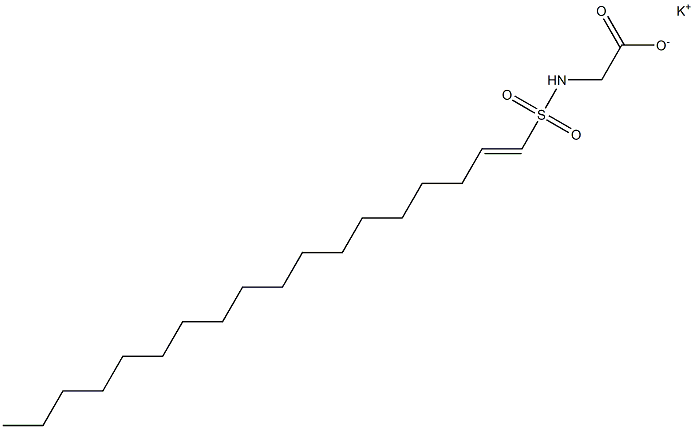 N-(1-Octadecenylsulfonyl)glycine potassium salt Structure