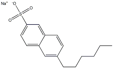 6-Hexyl-2-naphthalenesulfonic acid sodium salt Struktur