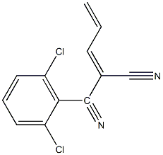 3-(2,6-ジクロロフェニル)-2-プロペニリデンマロノニトリル 化学構造式