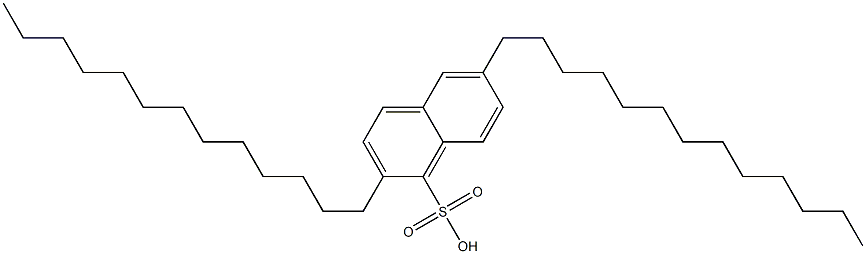 2,6-ジトリデシル-1-ナフタレンスルホン酸 化学構造式