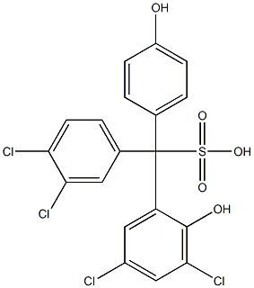 (3,4-Dichlorophenyl)(3,5-dichloro-2-hydroxyphenyl)(4-hydroxyphenyl)methanesulfonic acid