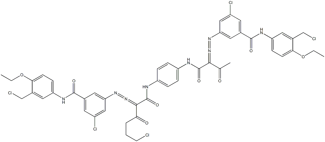 3,3'-[2-(2-Chloroethyl)-1,4-phenylenebis[iminocarbonyl(acetylmethylene)azo]]bis[N-[3-(chloromethyl)-4-ethoxyphenyl]-5-chlorobenzamide]