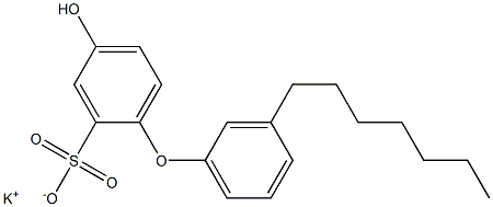 4-Hydroxy-3'-heptyl[oxybisbenzene]-2-sulfonic acid potassium salt Structure