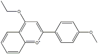 4-Ethoxy-2-(4-methoxyphenyl)-1-benzopyrylium,,结构式