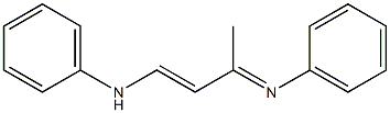 1-(フェニルアミノ)-3-(フェニルイミノ)-1-ブテン 化学構造式