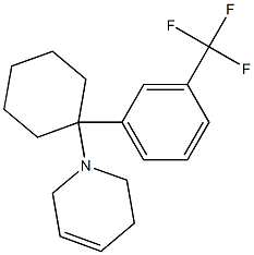 1,2,3,6-Tetrahydro-1-[1-[3-trifluoromethylphenyl]cyclohexyl]pyridine Structure