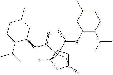 (1S,4R)-Bicyclo[2.2.1]heptane-2,2-dicarboxylic acid bis[(1R,3R,4S)-p-menthan-3-yl] ester Struktur