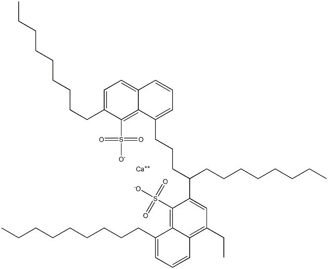 Bis(2,8-dinonyl-1-naphthalenesulfonic acid)calcium salt Structure