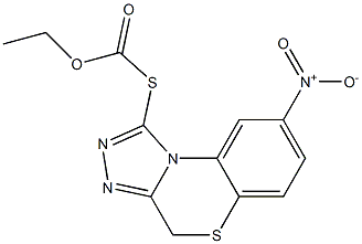 [(8-Nitro-4H-[1,2,4]triazolo[3,4-c][1,4]benzothiazin-1-yl)thio]formic acid ethyl ester