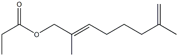 Propionic acid 2,7-dimethyl-2,7-octadienyl ester,,结构式