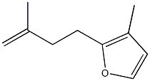 2-(3-Methyl-3-butenyl)-3-methylfuran Structure