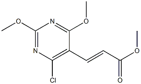 6-クロロ-2,4-ジメトキシピリミジン-5-プロペン酸メチル 化学構造式