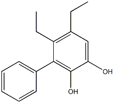 3-Phenyl-4,5-diethylbenzene-1,2-diol,,结构式