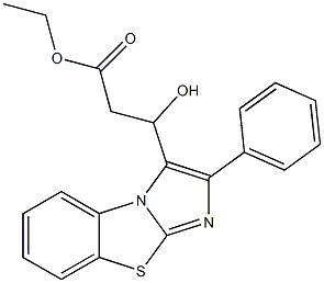 3-[2-(Phenyl)imidazo[2,1-b]benzothiazol-3-yl]-3-hydroxypropanoic acid ethyl ester Struktur