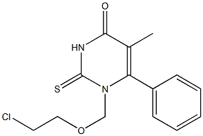 1-[(2-クロロエトキシ)メチル]-6-フェニルチオチミン 化学構造式
