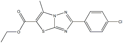 2-(4-Chlorophenyl)-6-methylthiazolo[3,2-b][1,2,4]triazole-5-carboxylic acid ethyl ester Structure