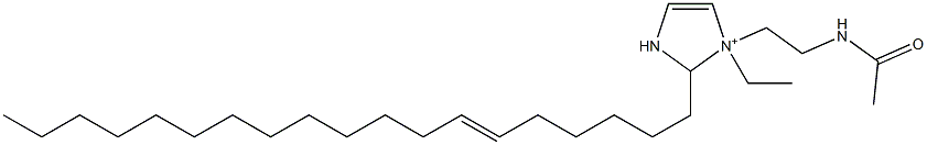 1-[2-(Acetylamino)ethyl]-1-ethyl-2-(6-nonadecenyl)-4-imidazoline-1-ium Structure