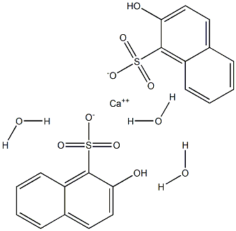 Bis(2-hydroxynaphthalene-1-sulfonic acid)calcium salt trihydrate,,结构式