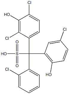 (2-Chlorophenyl)(3-chloro-6-hydroxyphenyl)(2,4-dichloro-3-hydroxyphenyl)methanesulfonic acid 结构式