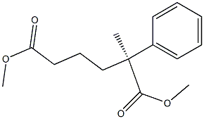 [S,(+)]-2-Methyl-2-phenylhexanedioic acid dimethyl ester Structure
