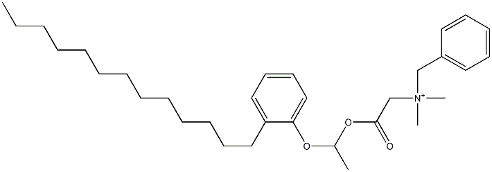 N,N-Dimethyl-N-benzyl-N-[[[1-(2-tridecylphenyloxy)ethyl]oxycarbonyl]methyl]aminium Structure