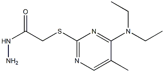 (4-Diethylamino-5-methyl-2-pyrimidinylthio)acetic acid hydrazide Struktur