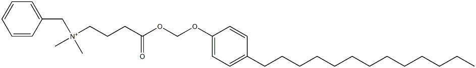 N,N-Dimethyl-N-benzyl-N-[3-[[(4-tridecylphenyloxy)methyl]oxycarbonyl]propyl]aminium Structure