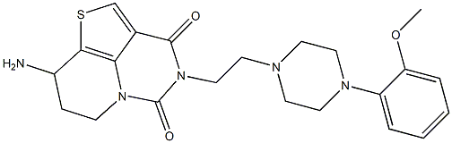 4-[2-[[4-(2-Methoxyphenyl)piperazin]-1-yl]ethyl]-8-amino-7,8-dihydro-3H,6H-1-thia-4,5a-diazaacenaphthylene-3,5(4H)-dione Structure