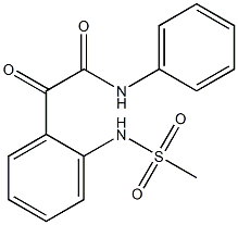 N-[2-[[(フェニルアミノ)カルボニル]カルボニル]フェニル]メタンスルホンアミド 化学構造式