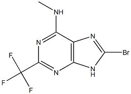 8-Bromo-6-methylamino-2-trifluoromethyl-9H-purine 结构式