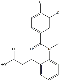 2-[N-(3,4-Dichlorobenzoyl)-N-methylamino]hydrocinnamic acid Structure