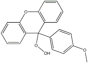 9-(4-メトキシフェニル)-9H-キサンテン-9-イルヒドロペルオキシド 化学構造式