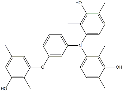 N,N-Bis(3-hydroxy-2,4-dimethylphenyl)-3-(3-hydroxy-2,5-dimethylphenoxy)benzenamine Struktur