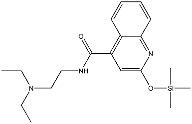 2-Trimethylsilyloxy-N-[2-(diethylamino)ethyl]-4-quinolinecarboxamide 结构式