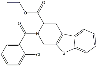 1,2,3,4-Tetrahydro-2-(2-chlorobenzoyl)[1]benzothieno[2,3-c]pyridine-3-carboxylic acid ethyl ester,,结构式