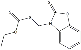 Dithiocarbonic acid S-[[(2,3-dihydro-2-thioxobenzoxazol)-3-yl]methyl]O-ethyl ester 结构式