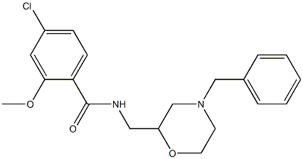 N-(4-Benzylmorpholin-2-ylmethyl)-4-chloro-2-methoxybenzamide Struktur