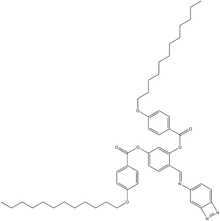 Bis[4-(dodecyloxy)benzoic acid]4-[(azobenzen-4-yl)iminomethyl]-1,3-phenylene ester,,结构式