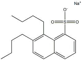 7,8-Dibutyl-1-naphthalenesulfonic acid sodium salt 结构式