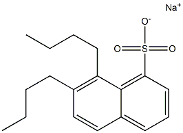 7,8-Dibutyl-1-naphthalenesulfonic acid sodium salt,,结构式