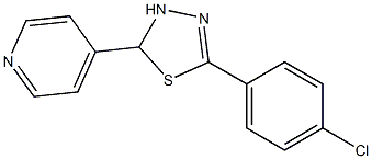 5-(4-Chlorophenyl)-2,3-dihydro-2-(4-pyridinyl)-1,3,4-thiadiazole 结构式