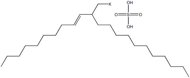 Sulfuric acid 2-(1-decenyl)tridecyl=potassium ester salt,,结构式