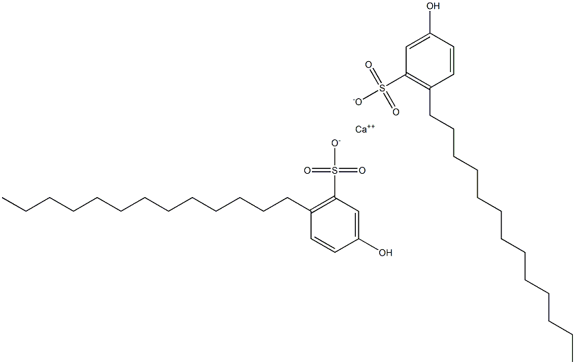 Bis(3-hydroxy-6-tridecylbenzenesulfonic acid)calcium salt,,结构式