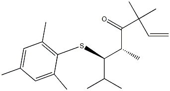 (5S,6R)-3,3,5,7-Tetramethyl-6-(2,4,6-trimethylphenylthio)-1-octen-4-one Structure