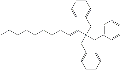 (1-デセニル)トリベンジルアミニウム 化学構造式
